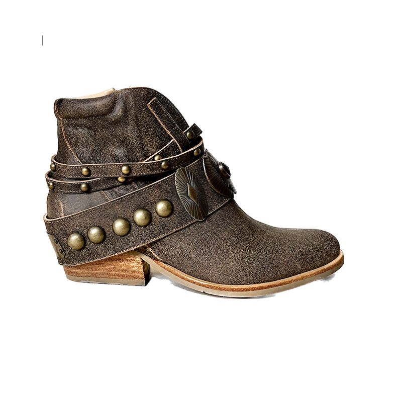 VANESSA GIL - BOTIN MUJER DE CUERO ADELA CAFE