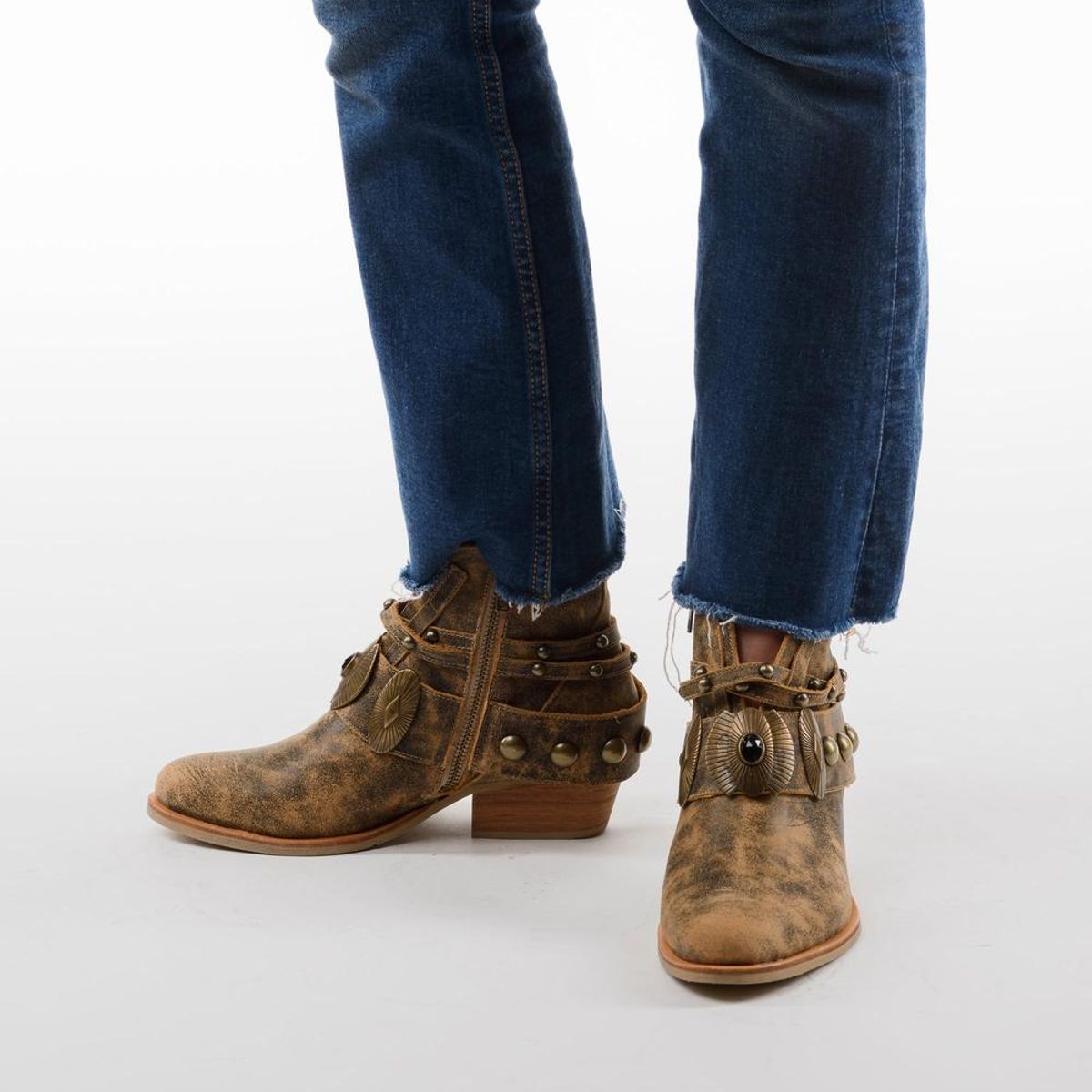 VANESSA GIL - BOTIN MUJER DE CUERO ADELA CAFE