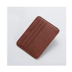 GENERICO - Tarjetero Billetera Minimalista Cuero Pu Hombre Dama Rfid