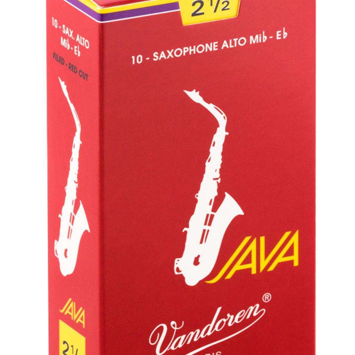VANDOREN - Cajas de cañas Saxo Alto JAVA RED Nº2.5 SR2625R Vandoren