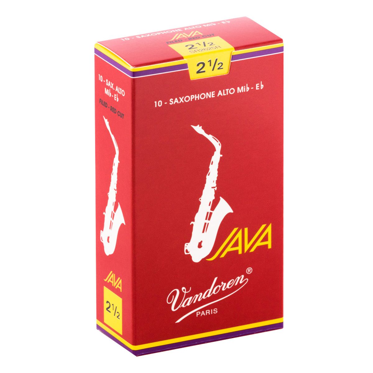 VANDOREN - Cajas de cañas Saxo Alto JAVA RED Nº2.5 SR2625R Vandoren