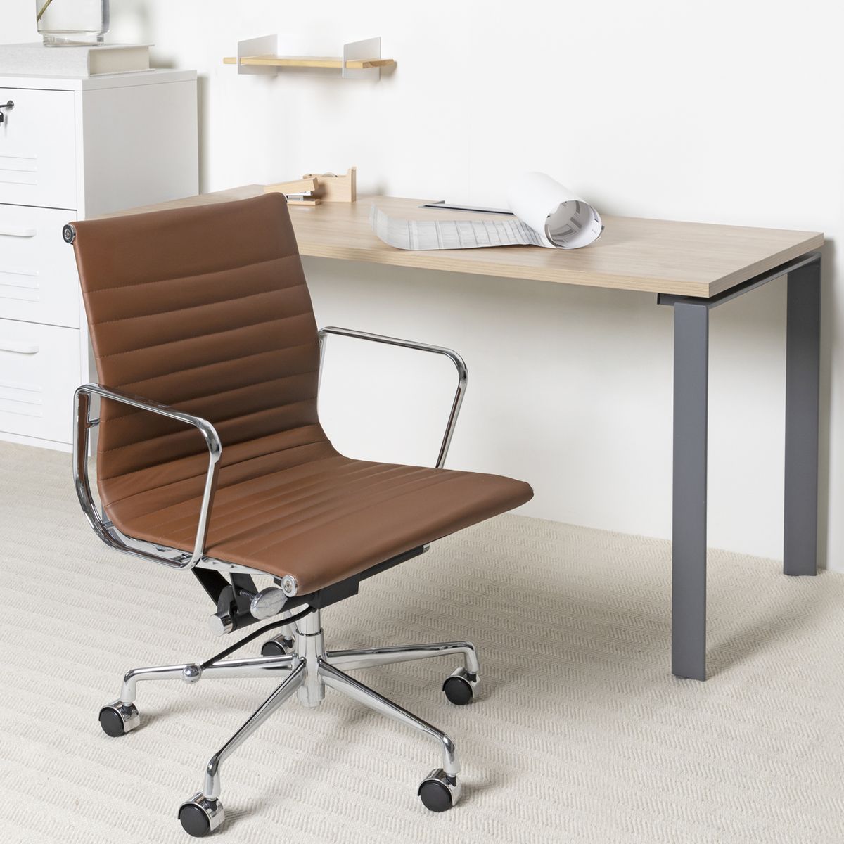 FORM OFFICE - Silla Oficina Aluminium Caramel Form