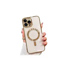 GENERICO - Carcasa Magsafe Protector De Camara Para iPhone 11 12 13 14 Dorado
