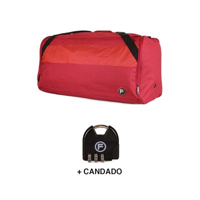 Imagen 2 del producto Bolso de viaje Kross L 131 lts rojo + Candado
