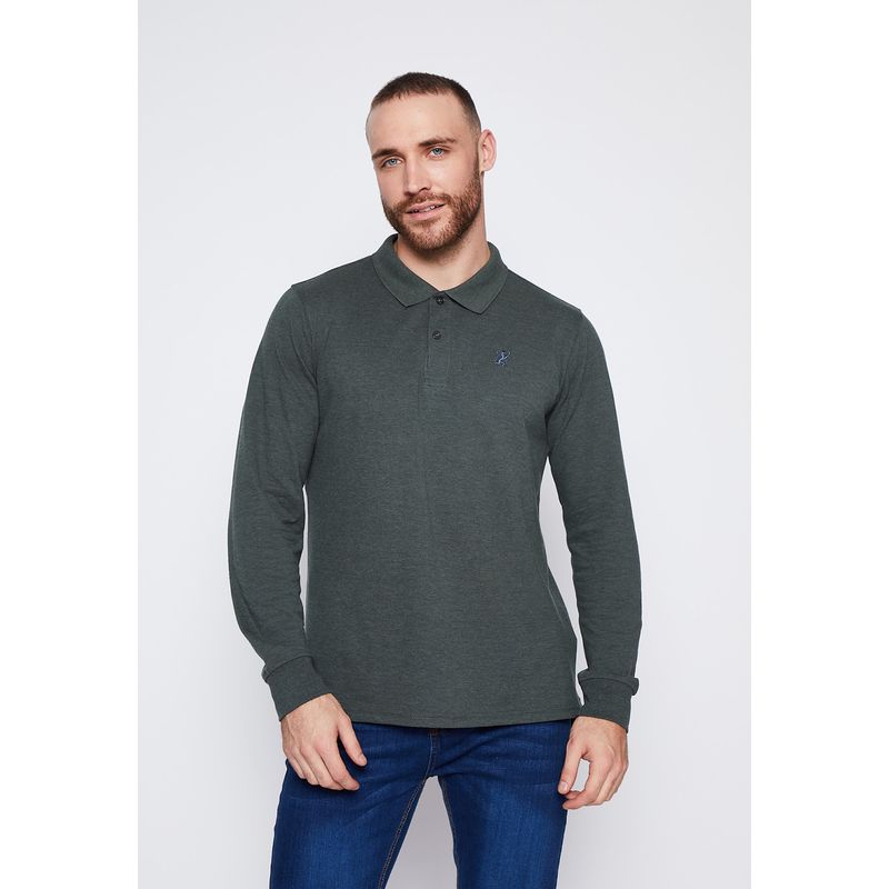 FAMILY SHOP - Polera Hombre Verde Piqué Family Shop