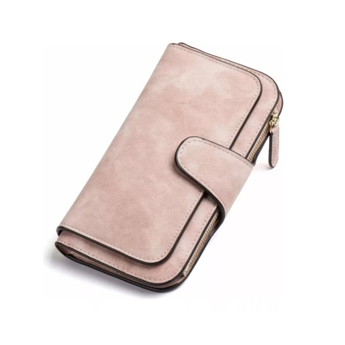 GENERICO - Billetera Monedero Larga Para Mujer De Cuero Pu Cartera Rosa