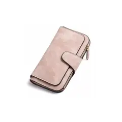 GENERICO - Billetera Monedero Larga Para Mujer De Cuero Pu Cartera Rosa