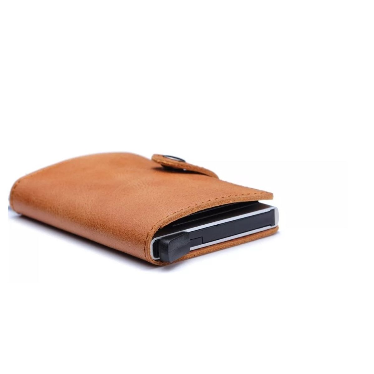 GENERICO - Billetera Tarjetero Cuero Minimalista Hombre Mujer  Rfid Café