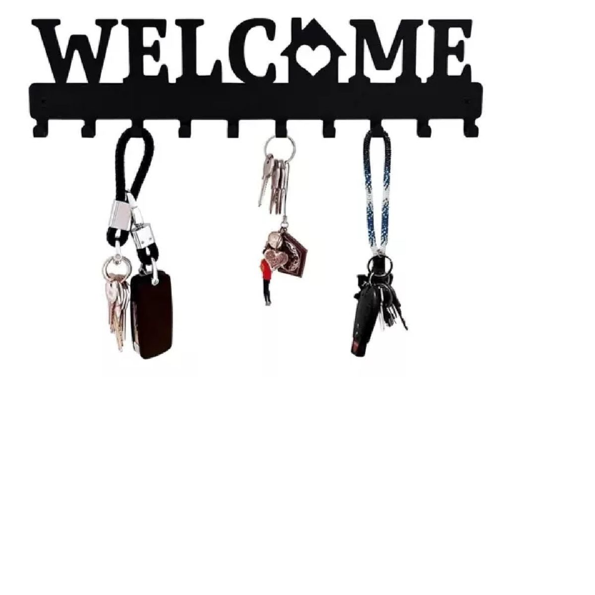 GENERICO - Hermoso Colgador De Llaves Metallico Decorativo 10 Ganchos