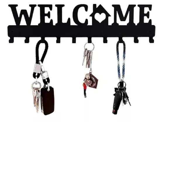GENERICO - Hermoso Colgador De Llaves Metallico Decorativo 10 Ganchos