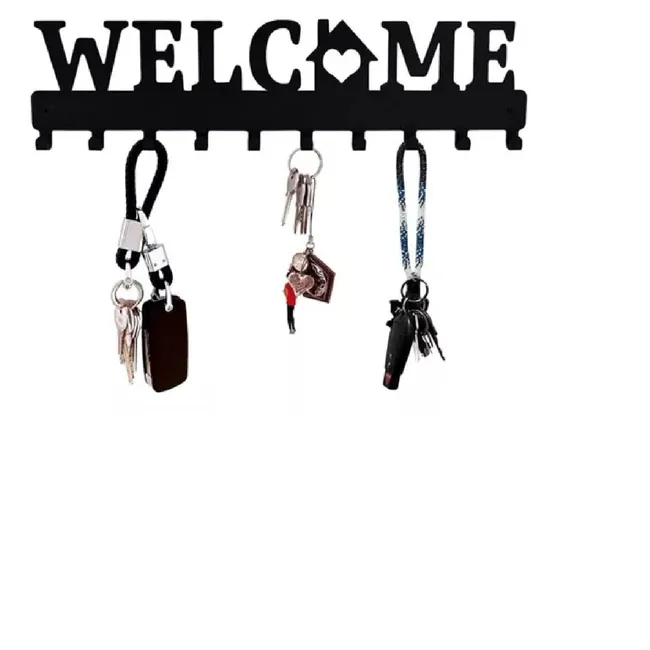 GENERICO - Hermoso Colgador De Llaves Metallico Decorativo 10 Ganchos