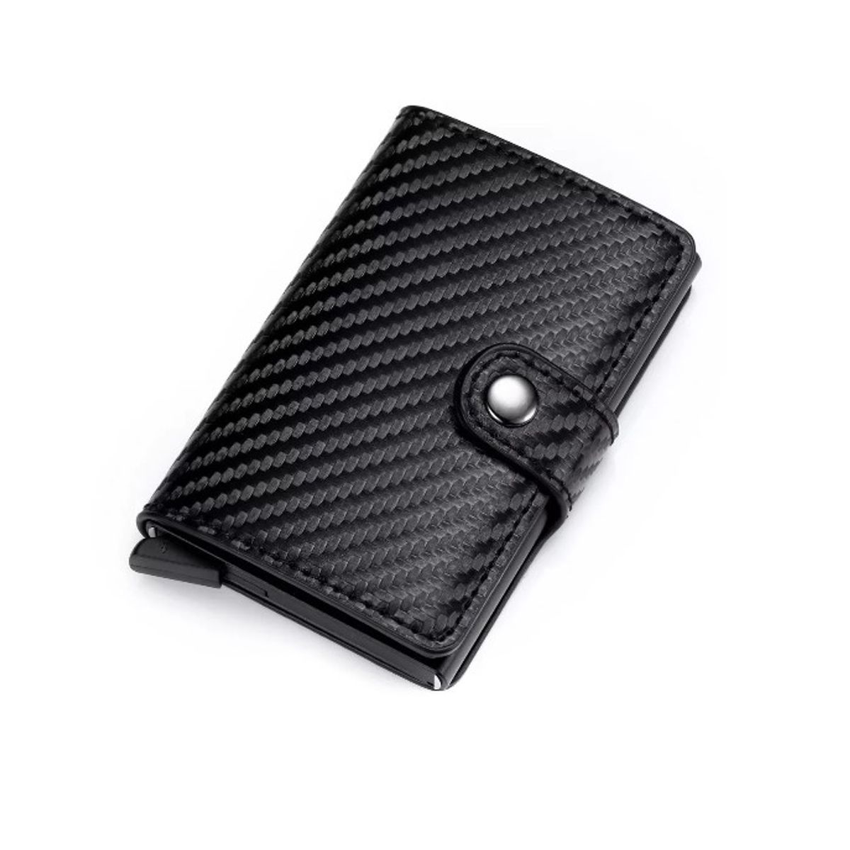 GENERICO - Billetera Tarjetero Cuero Minimalista Hombre Mujer  Rfid Negro