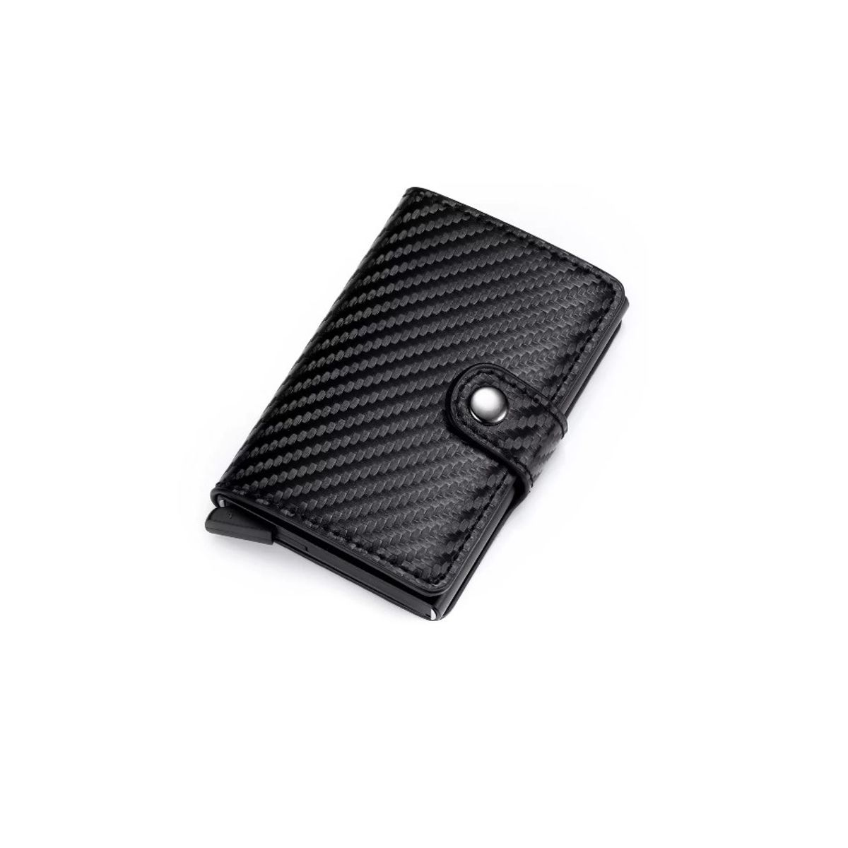 GENERICO - Billetera Tarjetero Cuero Minimalista Hombre Mujer  Rfid Negro