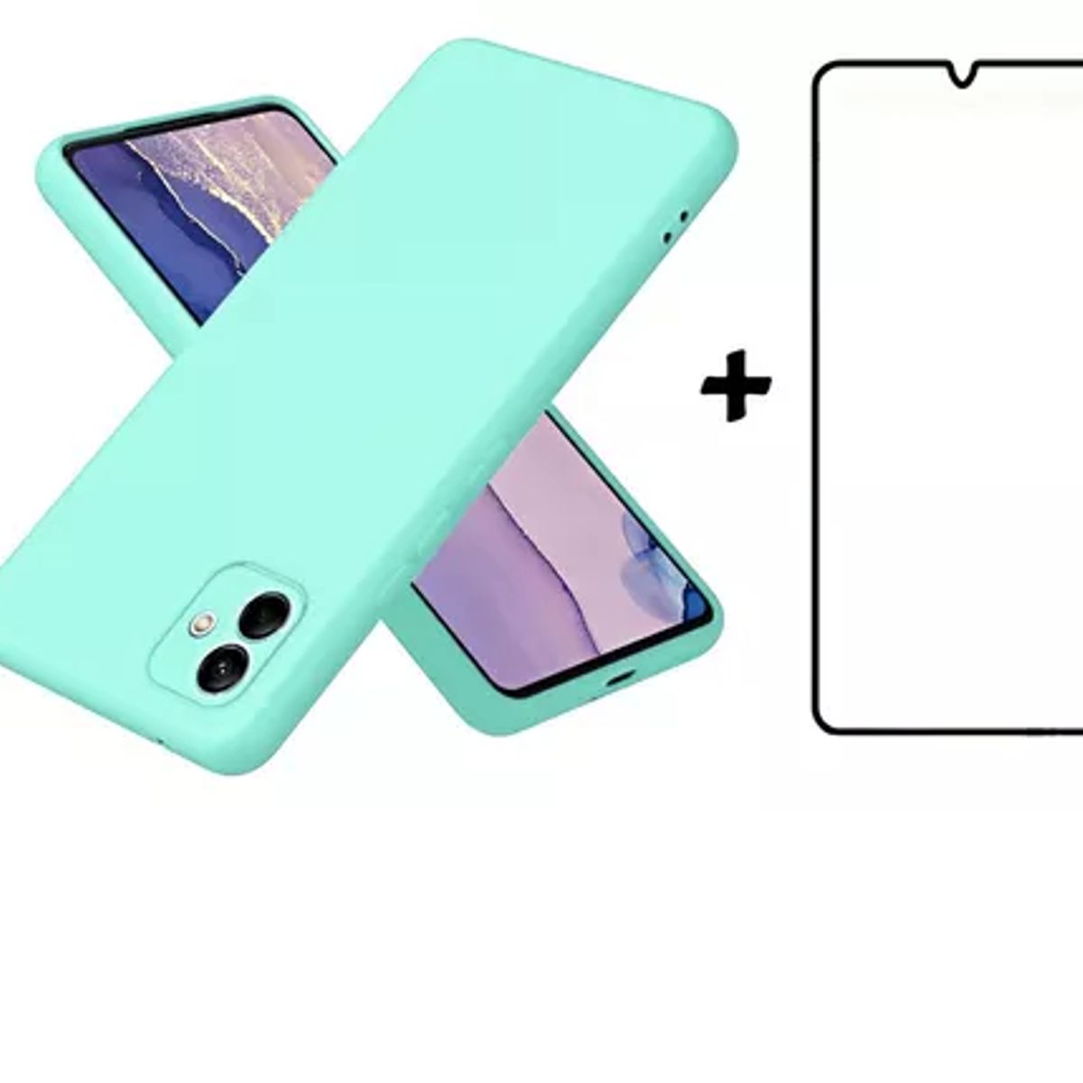 GENERICO - Carcasa Silicona Para Samsung Todos + Lamina Completa