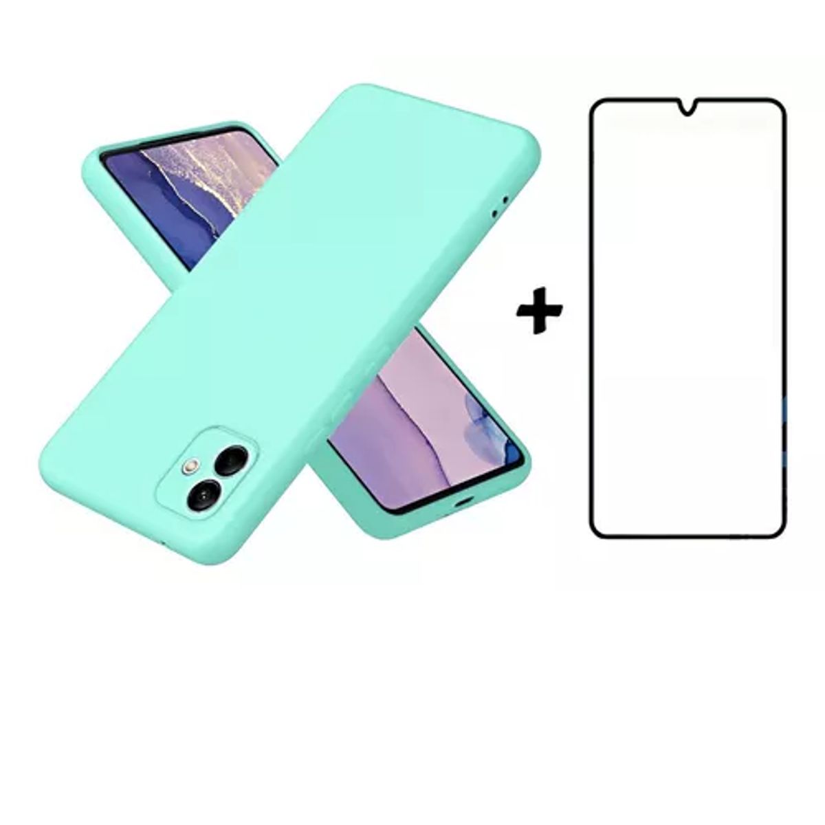 GENERICO - Carcasa Silicona Para Samsung Todos + Lamina Completa