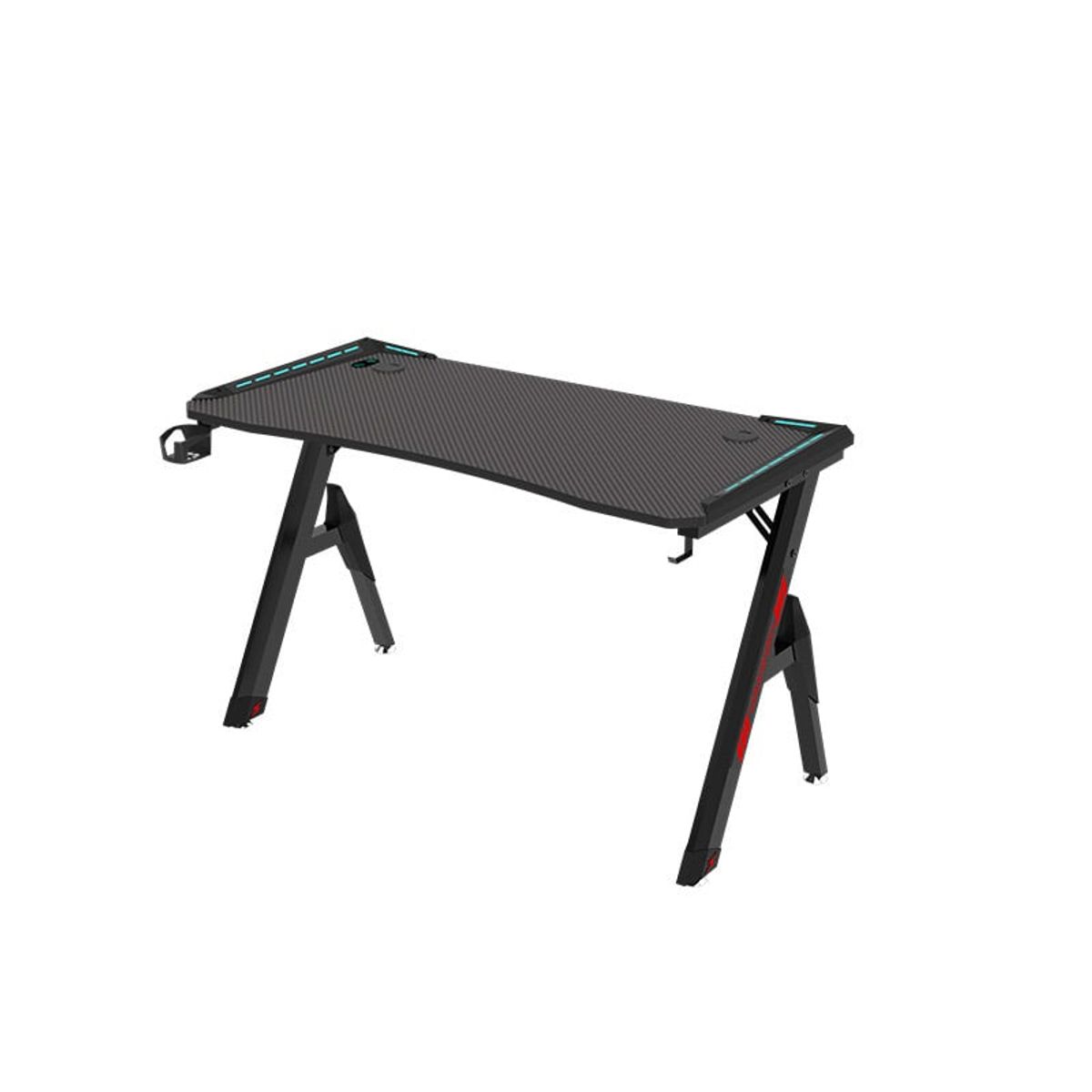 LUBABYCAS - Escritorio Gamer Con Luces 120x60x73cm Negro By LuBabycas