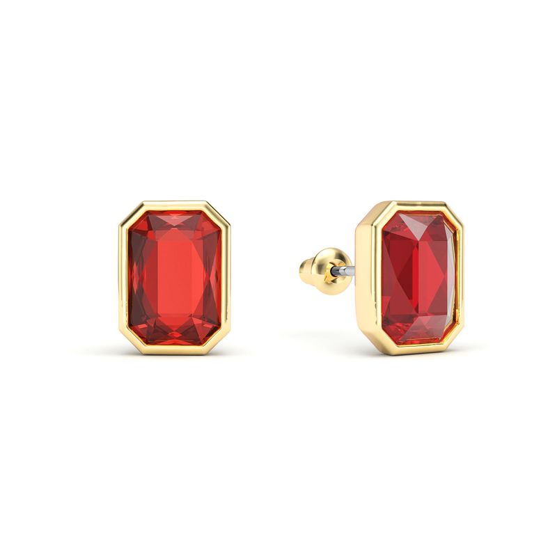 BLOOM CRYSTAL - Aros Octagon cristal Scarlet de 9mm baño en oro