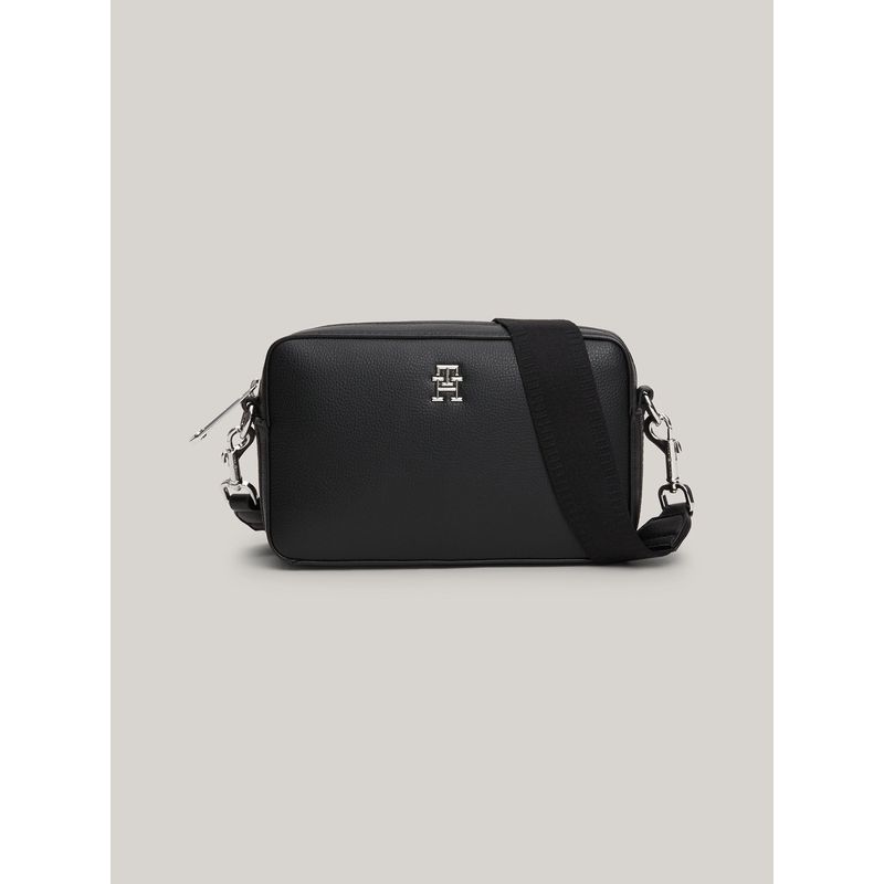 TOMMY HILFIGER - Bandolera Essential Monogram Negro Tommy Hilfiger