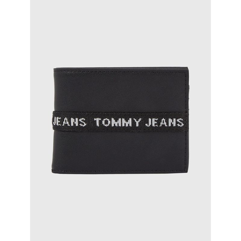 TOMMY HILFIGER - Billetera Essential Stripe Logo Negro Tommy Hilfiger