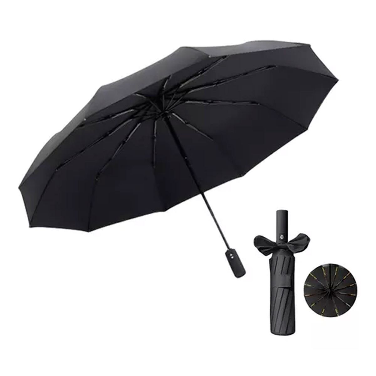 ESHOPANGIE - Paraguas Pliegue Automatico 12 Marco Soporte