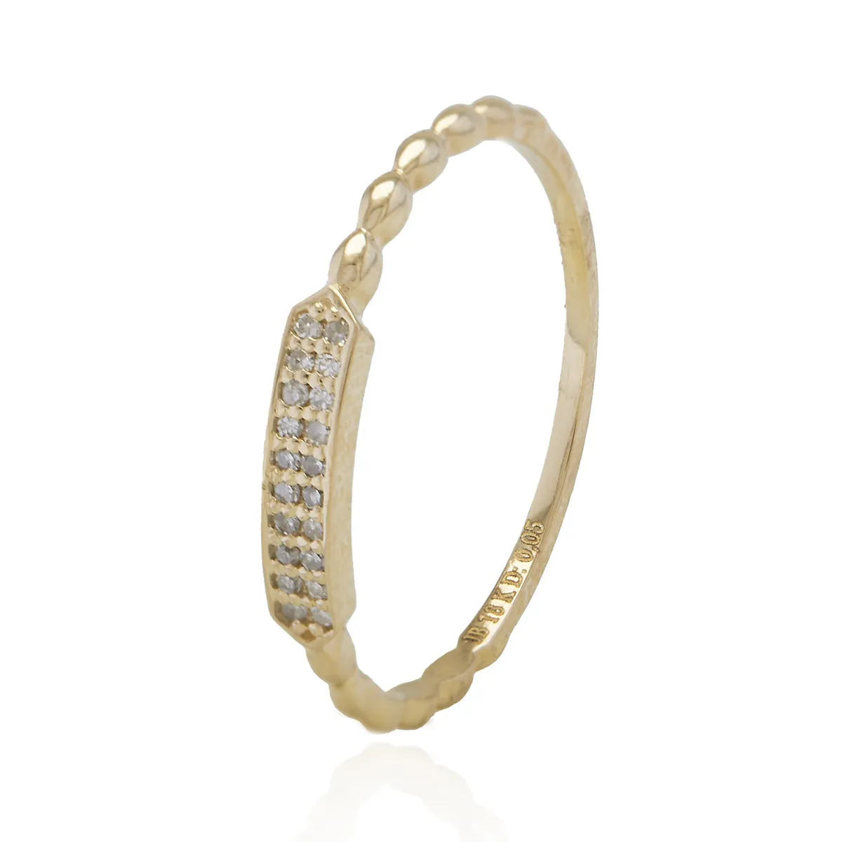JB JOYAS BARON - Anillo Oro Amarillo 18kt Diamantes 5 Pts Corte Brillante SI/H