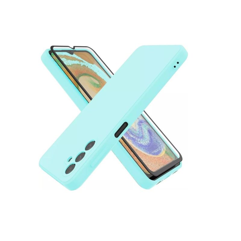 GENERICO - Carcasa Silicona Para Samsung A04S + Lamina Completa Menta