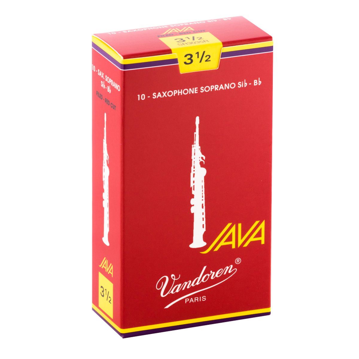 VANDOREN - Cajas de cañas Saxo Soprano JAVA RED Nº2.5 SR3025R Vandoren