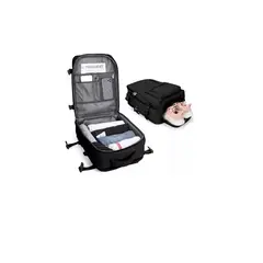 GENERICO - Mochila viaje Genérica Large Travel Backpack negro diseño lisa 40L