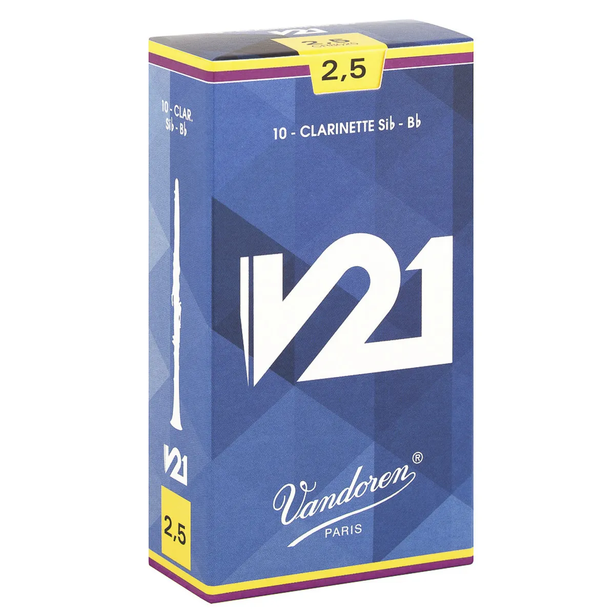 VANDOREN - Cajas de cañas Clarinete Sib V21 Nº2.5 CR8025 Vandoren