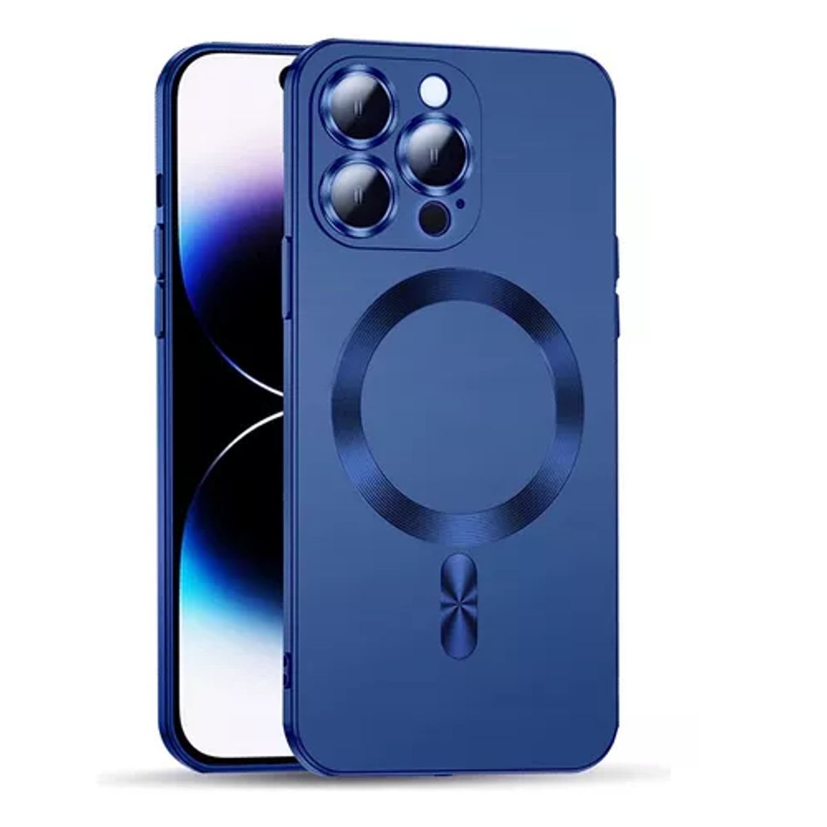 GENERICO - Carcasa Metalizada Para iPhone Metalizada Con Lente Cámaras Iphone 12