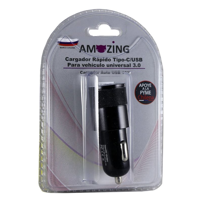 AMAZING - Cargador Auto 3.1 - 1 USB / 1 C