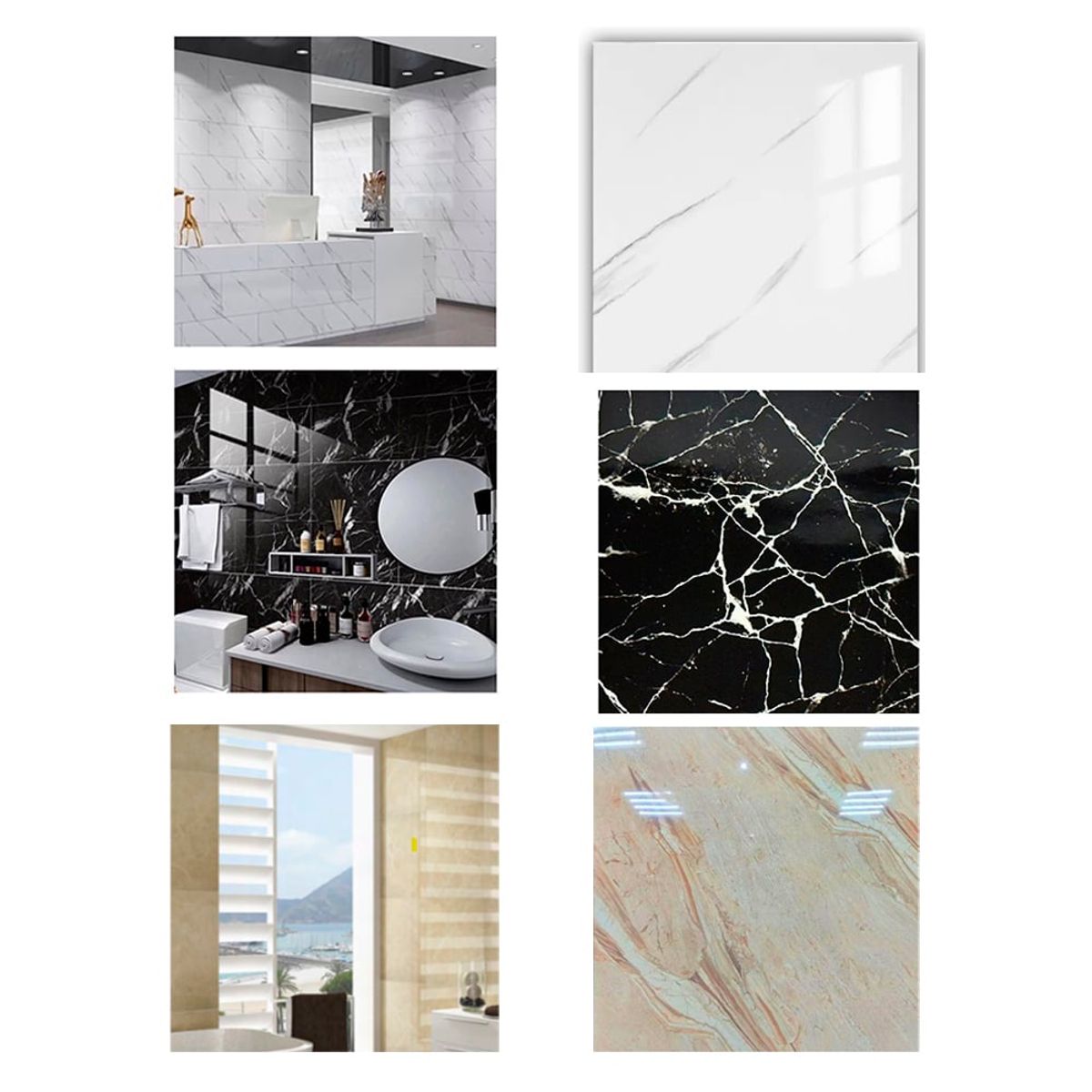 GENERICO - Pack X10 Laminas 60x60 Cm De Pared Autoadhesiva Lujo Mural