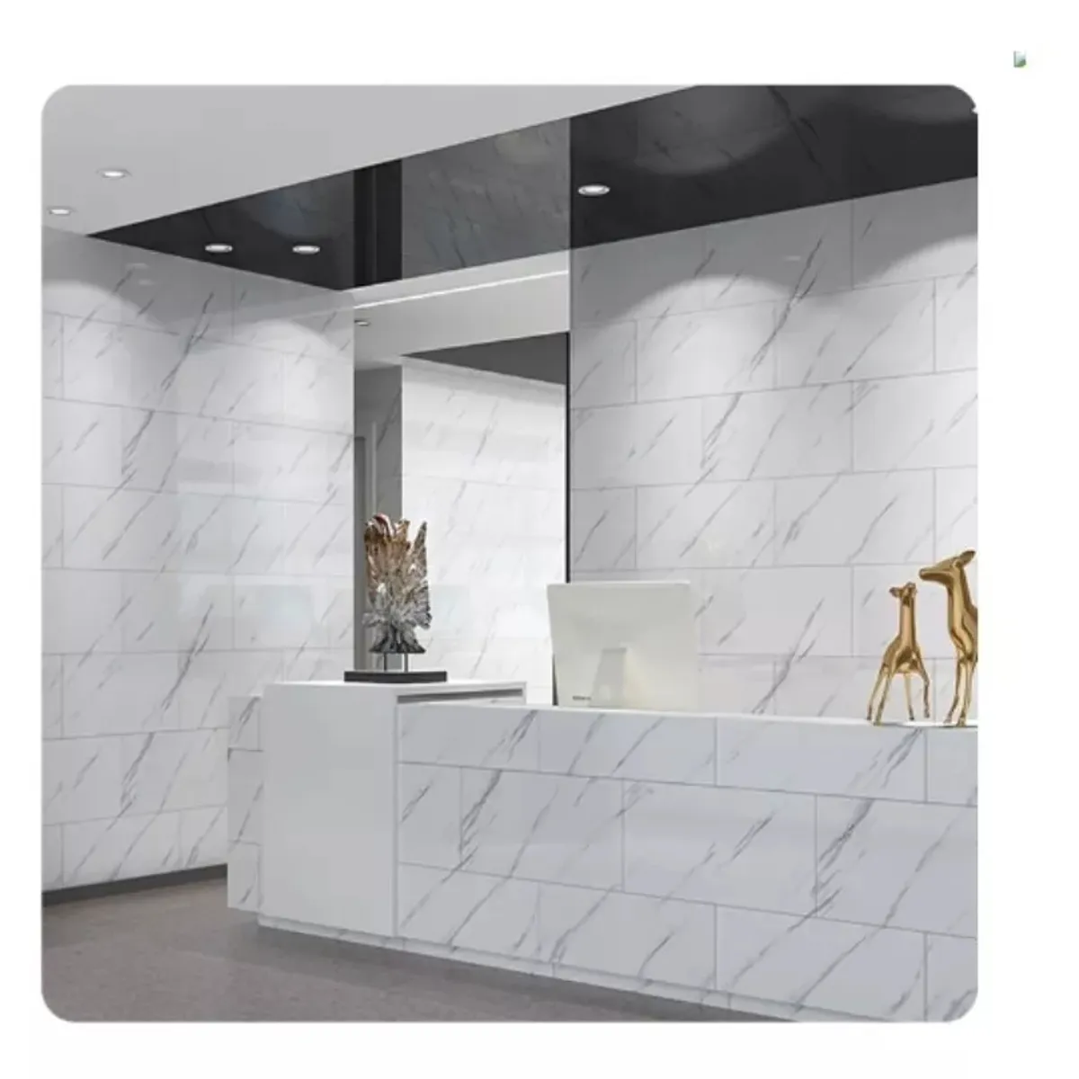 GENERICO - Pack X10 Laminas 60x60 Cm De Pared Autoadhesiva Lujo Mural