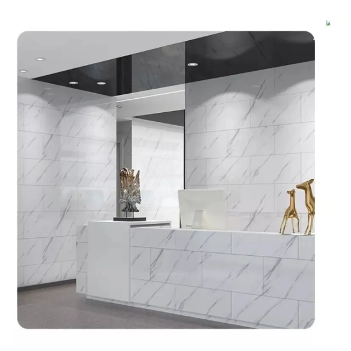 GENERICO - Pack X10 Laminas 60x60 Cm De Pared Autoadhesiva Lujo Mural