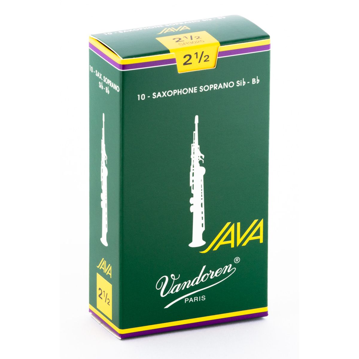 VANDOREN - Cajas de cañas Saxo Soprano JAVA Nº2.5 SR3025 Vandoren