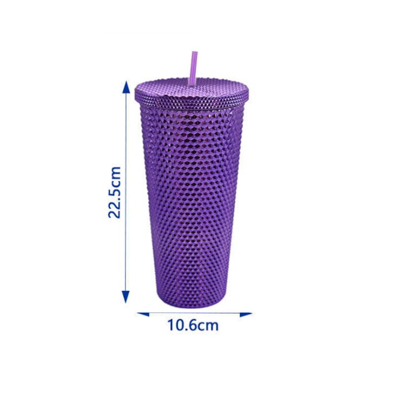 GENERICO - 700ml BOTELLA DE AGUA CON BOMBILLA Color Púrpura