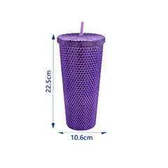 GENERICO - 700ml BOTELLA DE AGUA CON BOMBILLA Color Púrpura