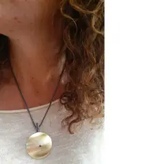 VANE COLLECTION - Collar mujer corto plató dos tonos