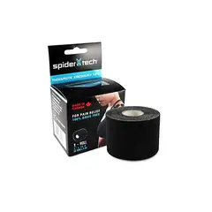 SPIDER TECH - Tape Kinesiologico Spidertech Negro (5 cm x 5 mts) Negro