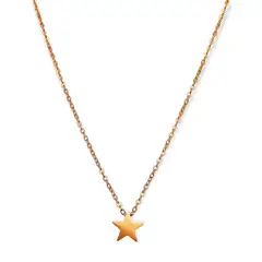 ELBAULDEJUMA - Cadena Colgante Estrella Minimalista Niña Chapada En Oro 18k