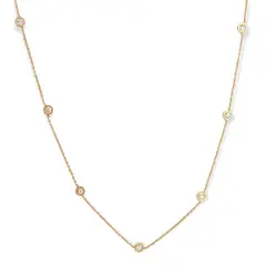 ELBAULDEJUMA - Colgante Larga Minimalista Punto De Luz Chapado En Oro 18k