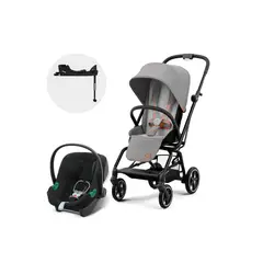 CYBEX - Coche Travel System Eezy S TW PL BLK LG + Aton B2 + Base