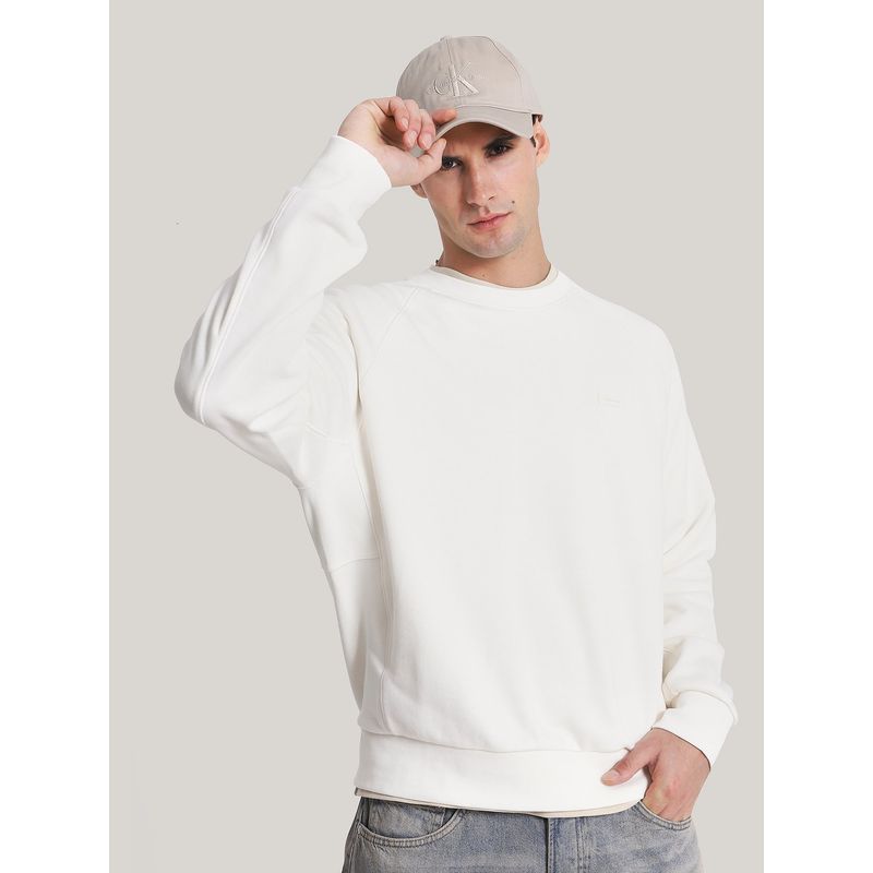 CALVIN KLEIN - Polerón Soft Cotton Modal Blanco Calvin Klein