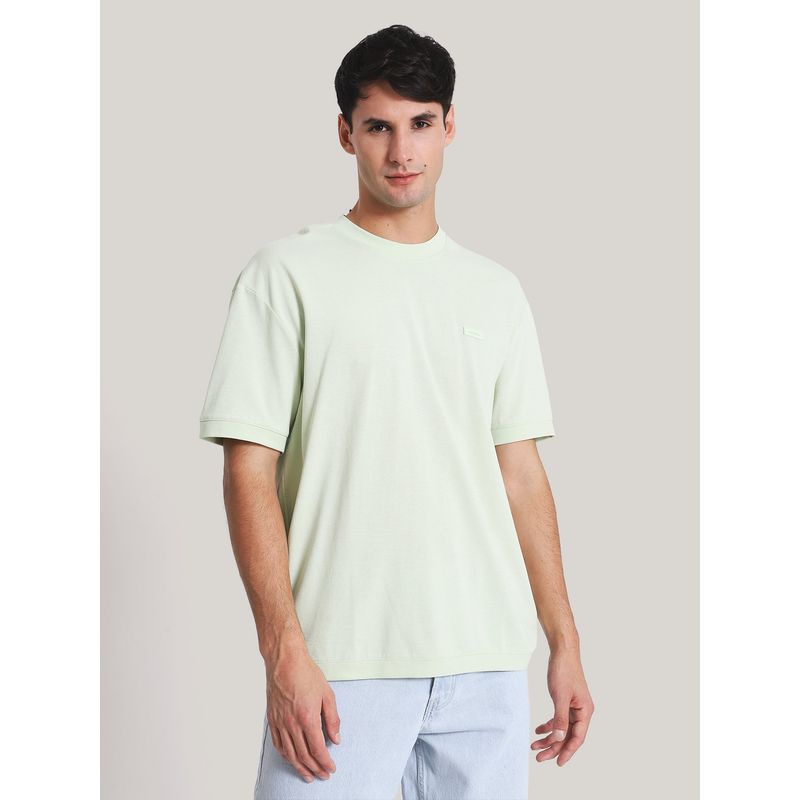 CALVIN KLEIN - Polera Soft Ottoman Verde Calvin Klein