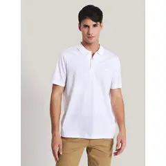 CALVIN KLEIN - Polo Mercerized Cotton Blanco