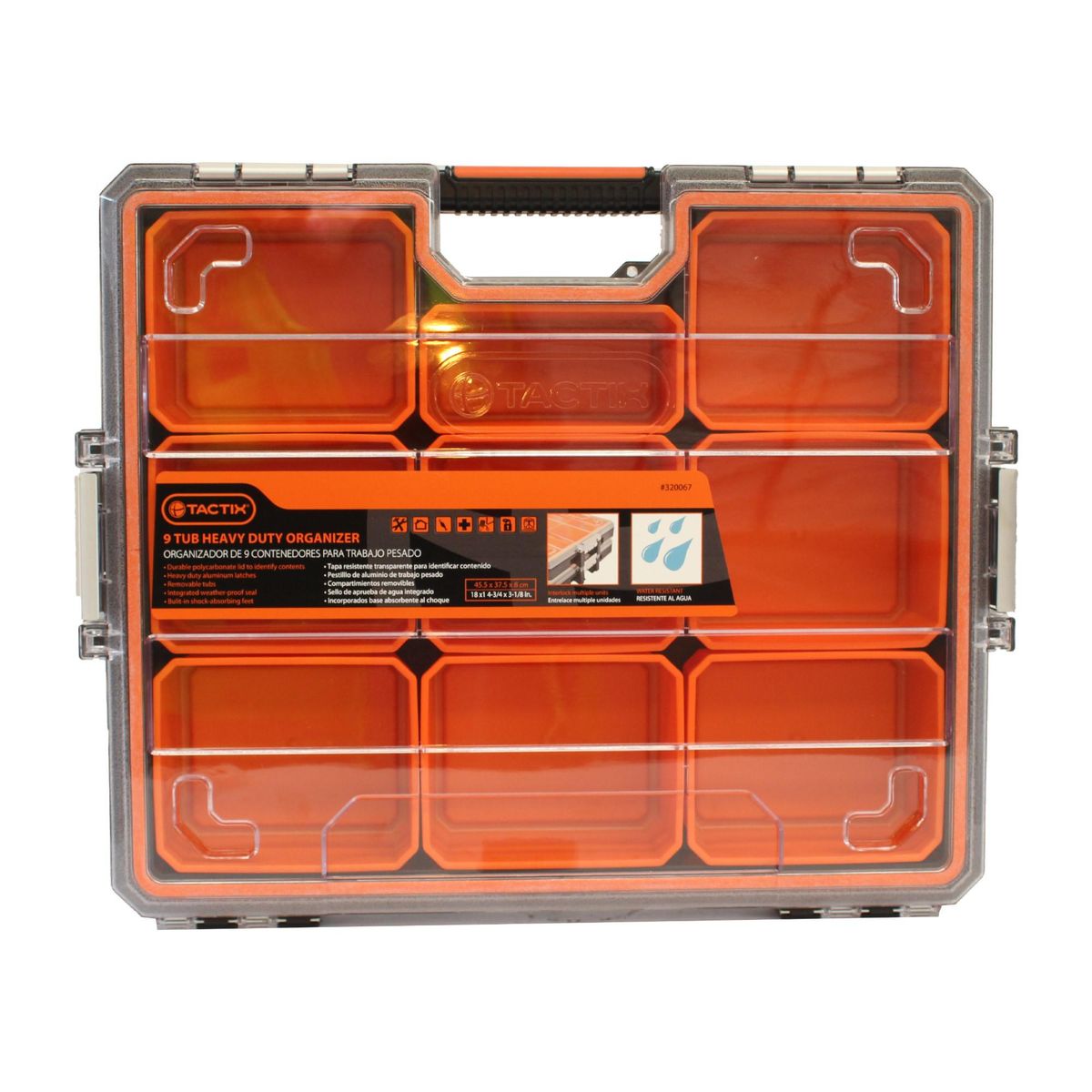 TACTIX - Organizador Plastico 9 Separadores Tactix 320067