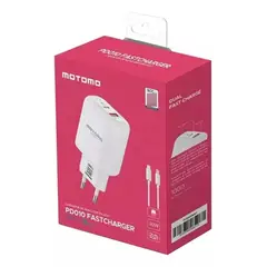 MOTOMO - Cargador Lightning 20W Certificado