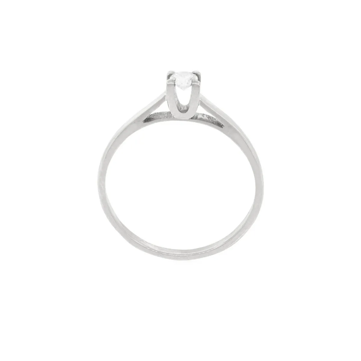 JB JOYAS BARON - Anillo Compromiso Oro Blanco 18kt Nápoles 1x10ptos Diamante