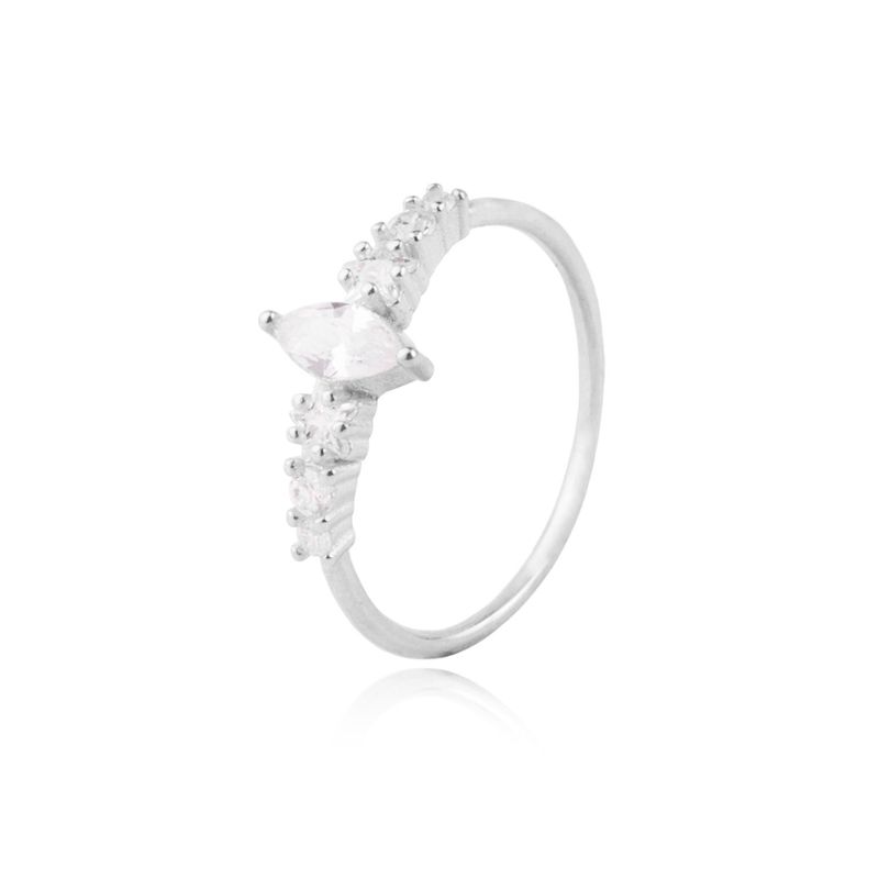 JB JOYAS BARON - Anillo de Plata Esterlina 925 Gota Central