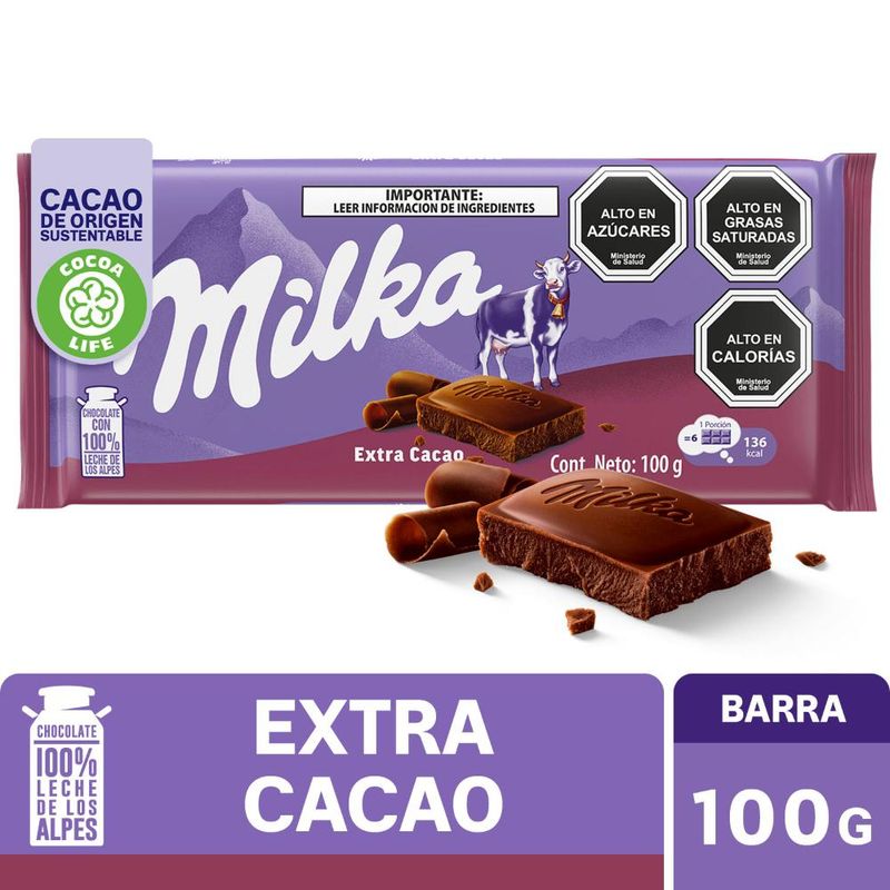 MILKA - Chocolate Milka® Amargo 45% Cacao Barra 100 G